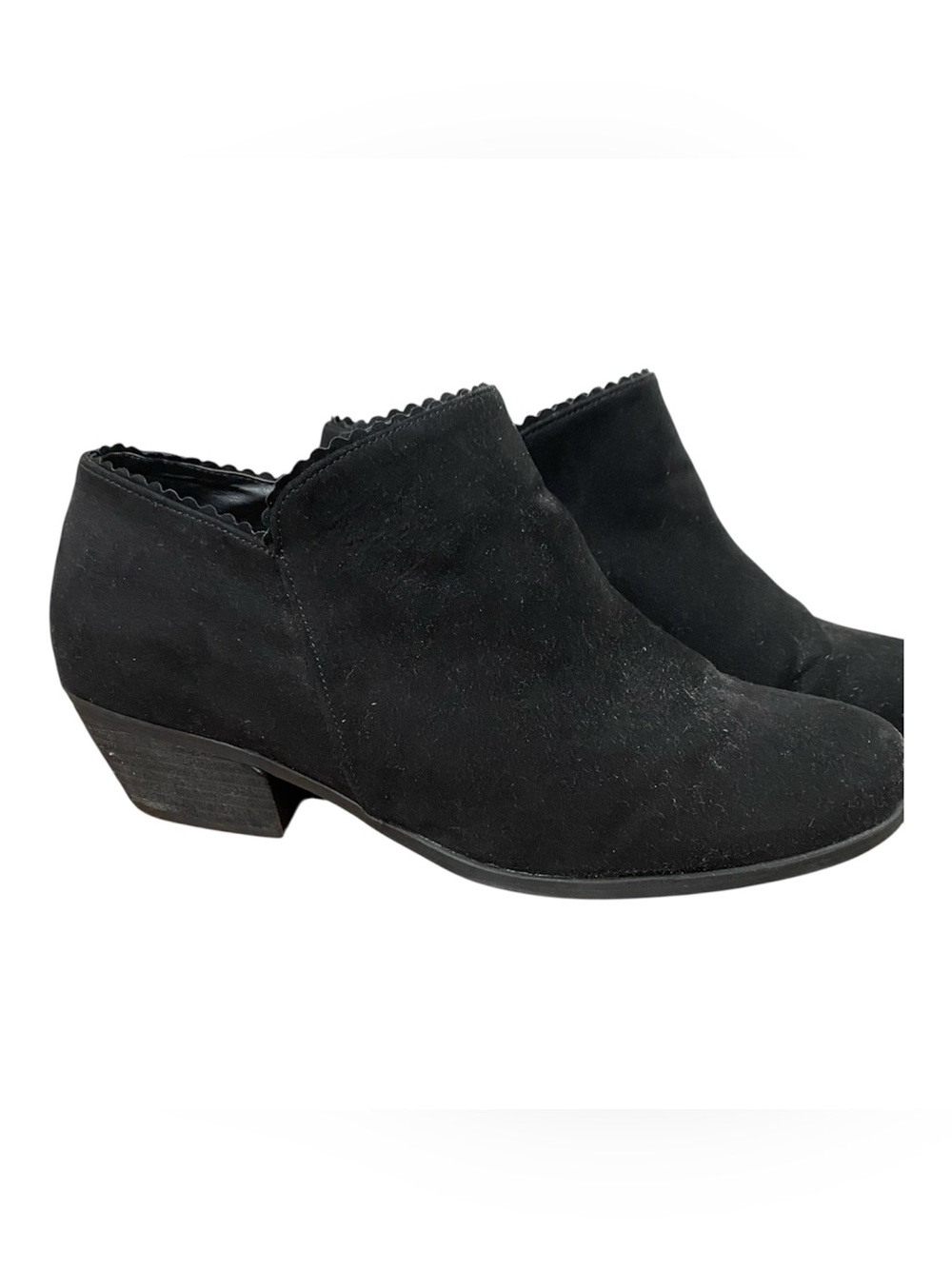 Torrid Black Suede Low Heel Ankle Boots